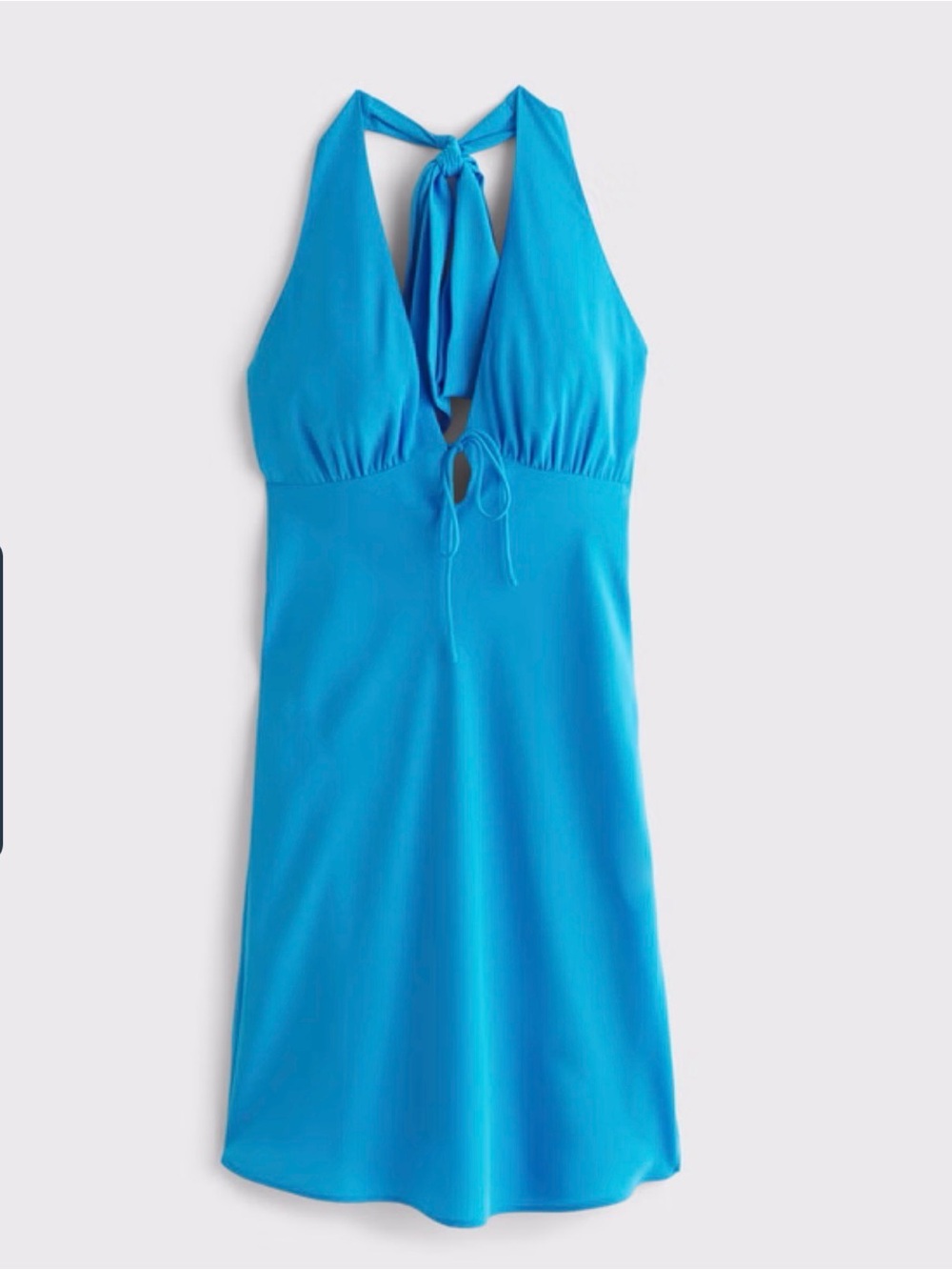 Abercrombie & Fitch Halter Tie-Front Slip Mini Dress